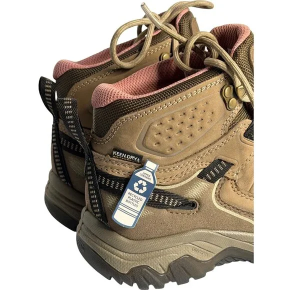 KEEN Targhee IV Waterproof Hiking Boots Womens Brindle Nostalgia Rose NEW SZ 5 - Picture 3 of 10